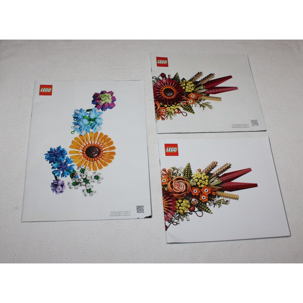 3 LEGO Botanical Collection Instruction Manuals ONLY wildflowers bouquet